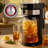 OVENTE Iced Tea Maker and Iced Coffee Maker with 3QT Pitcher, Sliding Brew Strength Selector for Taste Customization and Reusable Filter, Ideal for Lemonade, Latte and Flavored Water, Black CMT215B