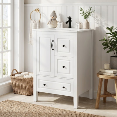 Ceramic Freestanding Bathroom Cabinet
