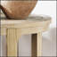 Ensemble de 2 tables basses rondes rondes en bois de style rustique Mid-Century pour salon et bureau-2114451765