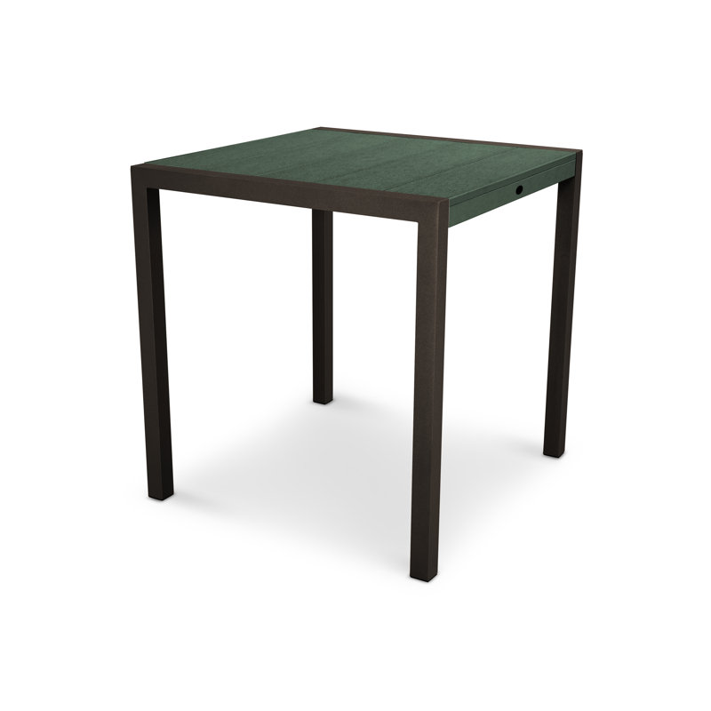 TREX Outdoors Surf City Counter Table, 36" x 36", Textured Bronze/Rainforest Canopy