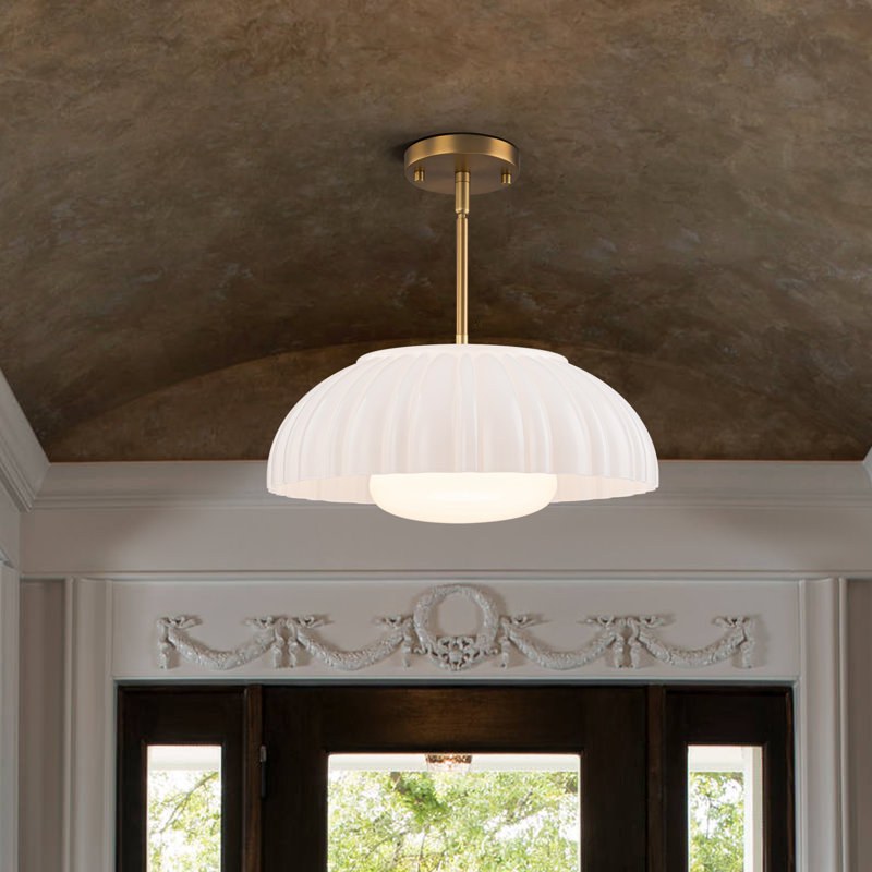 Luminaire suspendu en dôme à 1 lumière