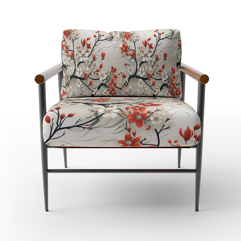 Asian Minimalisme I - Chaise rembourrée avec accents orientaux