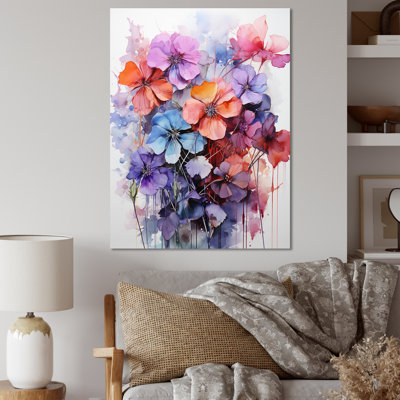 Joyeuse abstraction florale sur toile