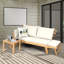 502.92cm Wide Acacia Garden Sofa with Cushions-70459083