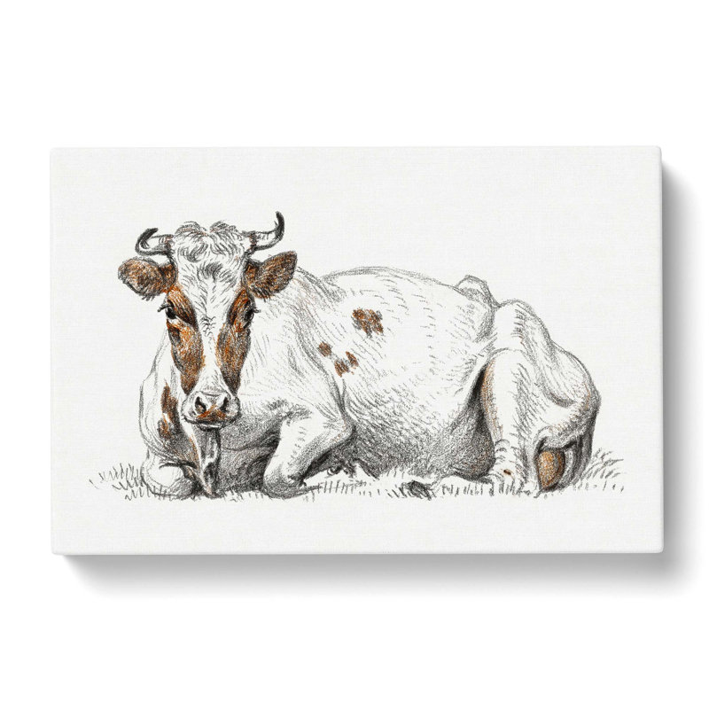 A Lying Cow by Jean Bernard - Wrapped Canvas Print, 50cm H x 76cm W x 3cm D