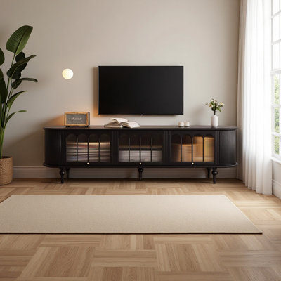 Black pine high-end TV Stand
