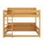 Lit superposé grand sur grand avec tablettes de rangement et ports USB-45219742