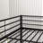 Metal Bunk Bed, Bunk Bed Frame with Safety Guard Rails, Easy Assembly Black-1337343615