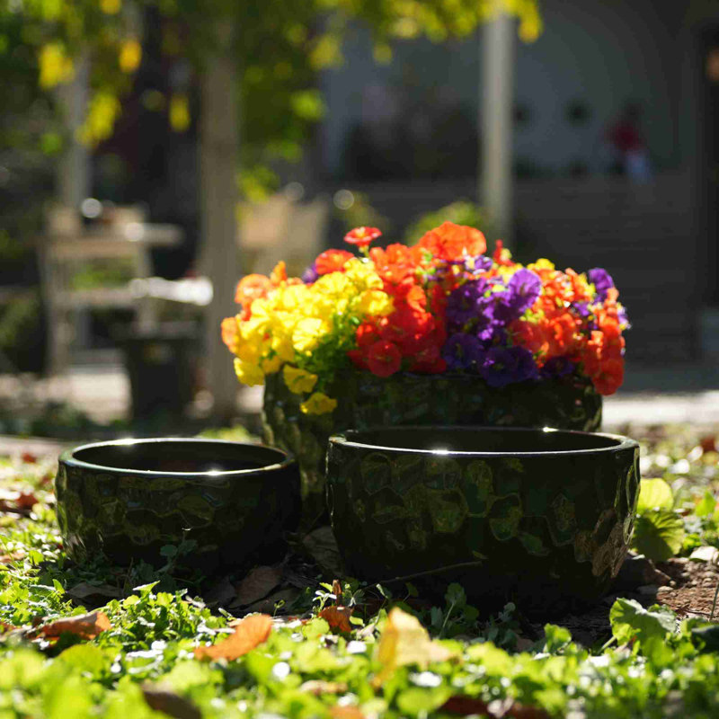 Pot de fleurs en céramique de haute qualité, Vert antique