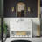 Hitton 48" Single Bathroom Vanity Set with White Cabinet and Carrara Marble Countertop-373362998-374037849