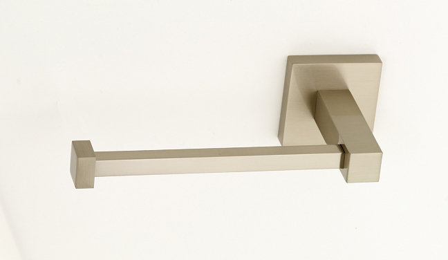 Contemporary II Single Post Wall Mounted Toilet Paper Holder, Satin Nickel