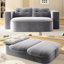 78.7" Foldable Sleeper Bed With Functional Blanket, , And Soft Seating Convertible Multi - High Resilience Foam,-1292410264