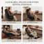 Fauteuil de bureau inclinable avec revêtement en similicuir, dossier inclinable à 4 positions et repose-pieds rétractable-1036632302