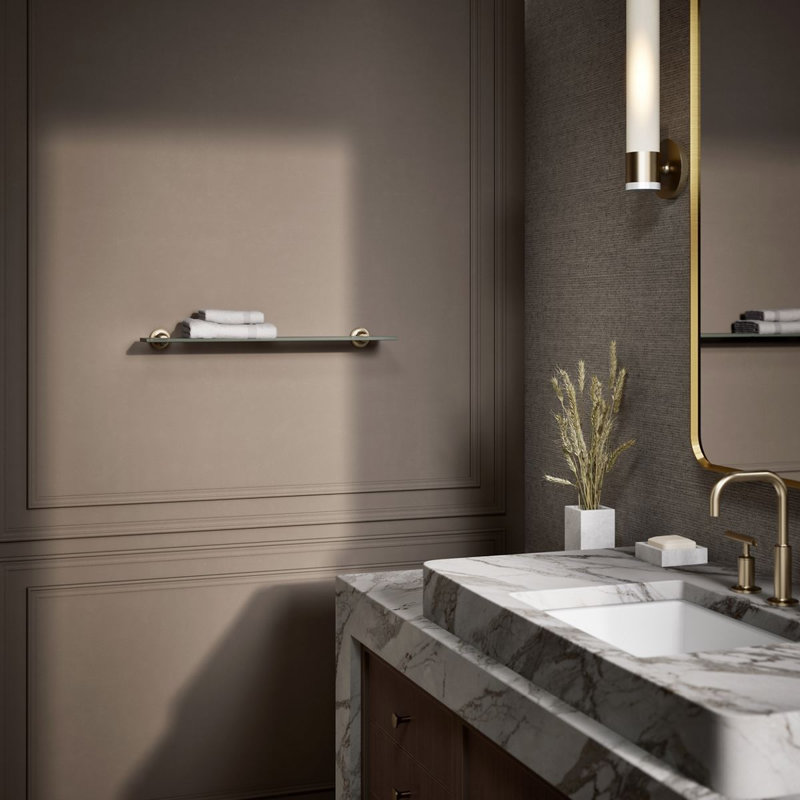 Tablette murale Purist®, Bronze brossé éclatant