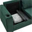 Two Pieces 2+3 Seater Sofa Modern Style Living Room Sofa Fabric Couch,Square Arm Sofa With Cup Holder,Storage Sofa,Upholstered Polyester Green-1688756149