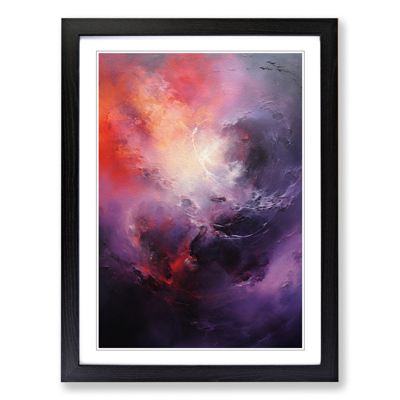 Single Picture Frame Print on Wood, 46cm H x 34cm W, Black Framed