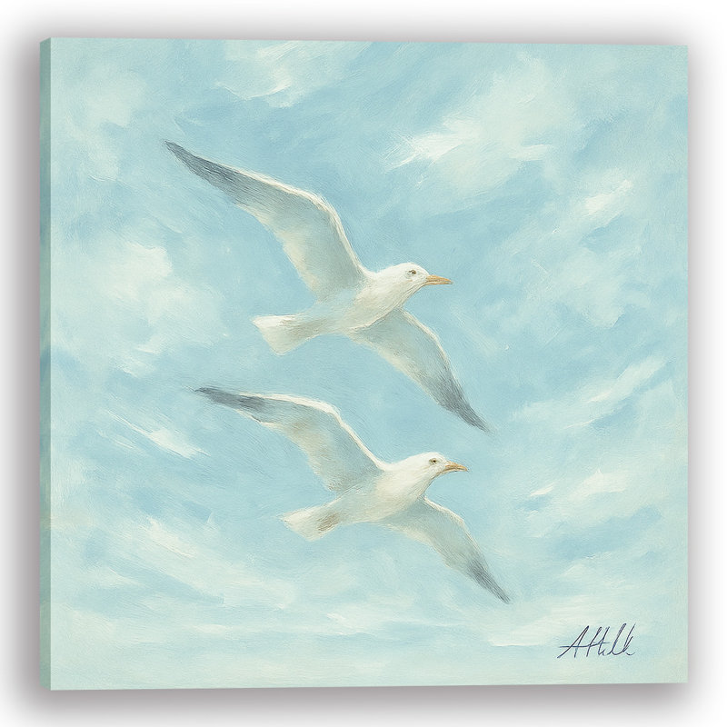 Toile sur toile Sky Sky - Serenity - Mouettes en vol, H 20 po x l 20 po