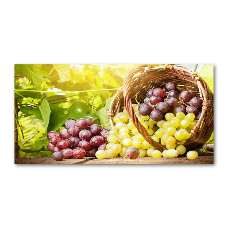 Grapes In The Basket - No Frame Print on Canvas