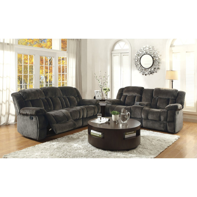 Causeuse inclinable en microfibre 79 po Cloree, Microfibre chocolat / suédine