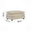 Repose-pieds rond en velours de 24 po-137874523