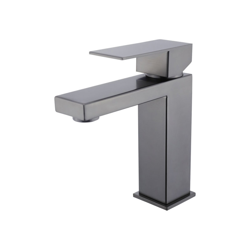 Monte Single Hole Stainless Steel Bathroom Faucet, Gun Metal