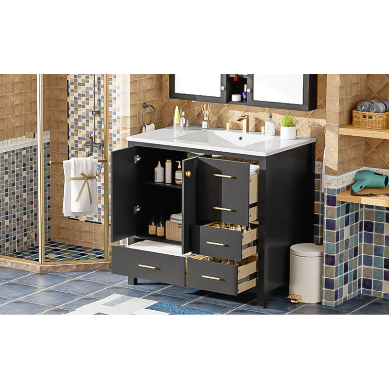 Meuble-lavabo 36 po avec lavabo en céramique