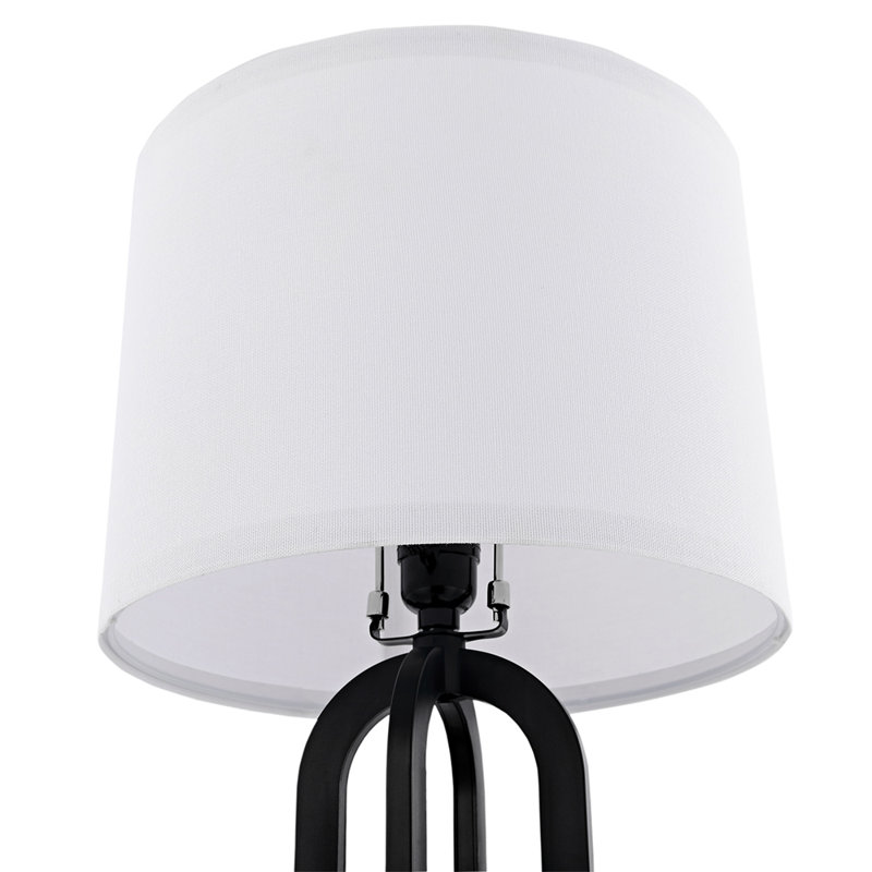 Lampe de table USB 22,75 po noire avec ampoules DEL