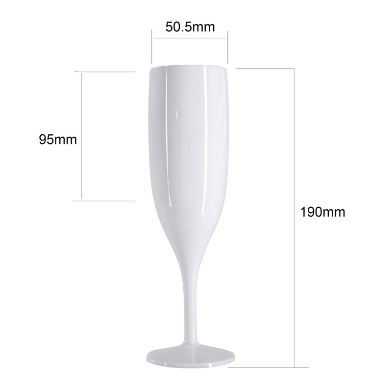175ml Flute, 6, White