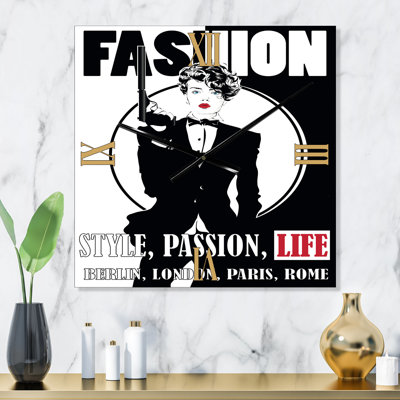 Horloge murale Passion Life Fashion Girl II