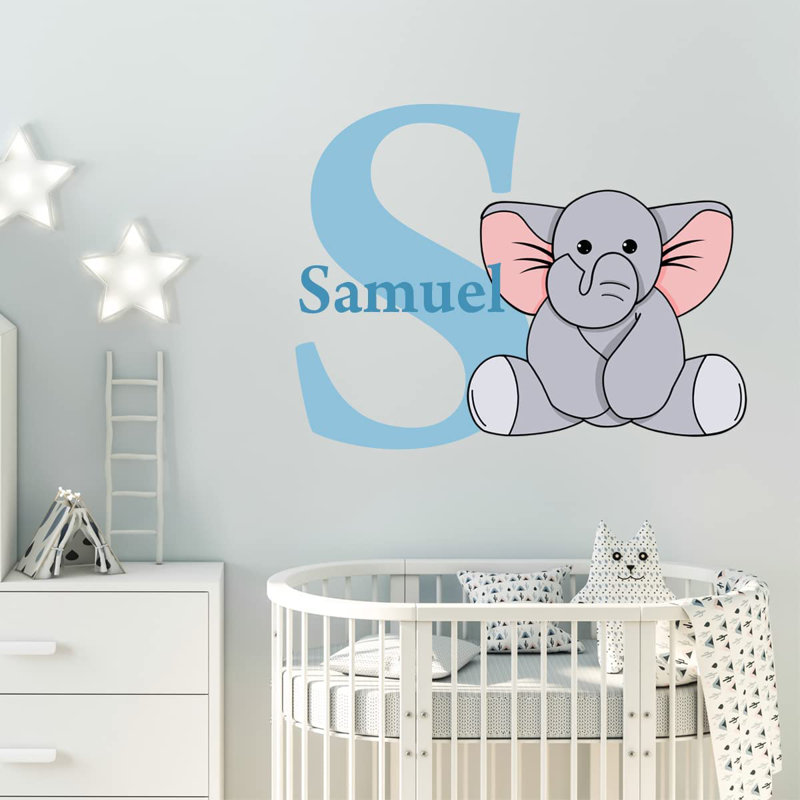 Adhésif décoratif éléphant, H 14 po x l 14 po, Oui