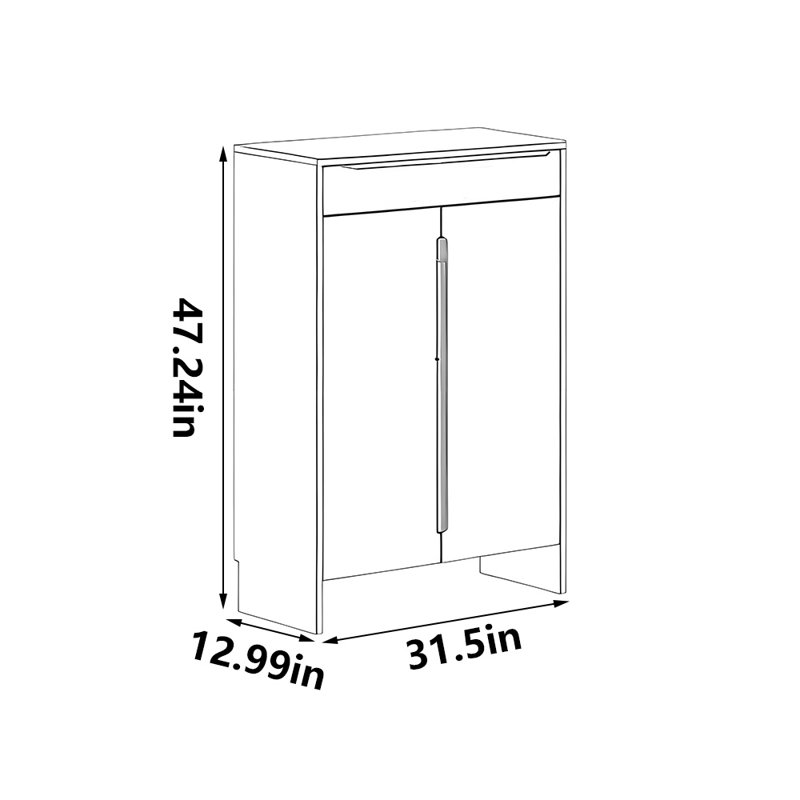 Rangement à chaussures moderne et simple, H 47,24 po x l 31,5 po x P 12,99 po