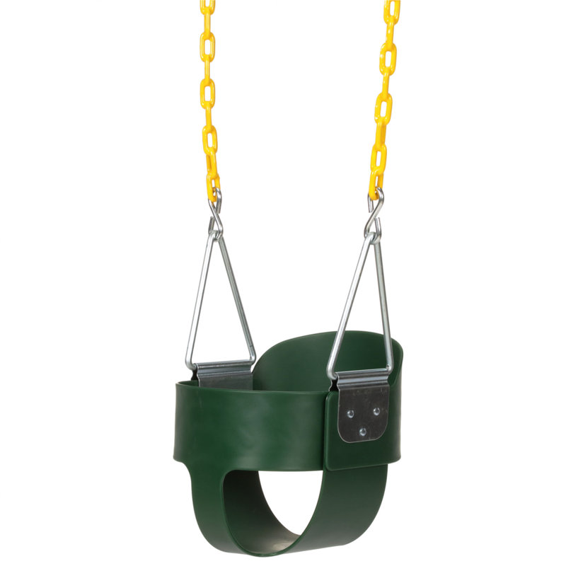 Eastern Jungle Gym Heavy Duty High Back Toddler Bucket Swing Set Seat, Green