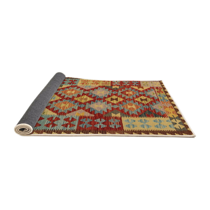 Tapis gris/brun/crème contemporaine, Rond 3 pi