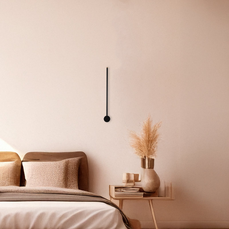 Metal Body Single Line LED Wall Sconce, Black