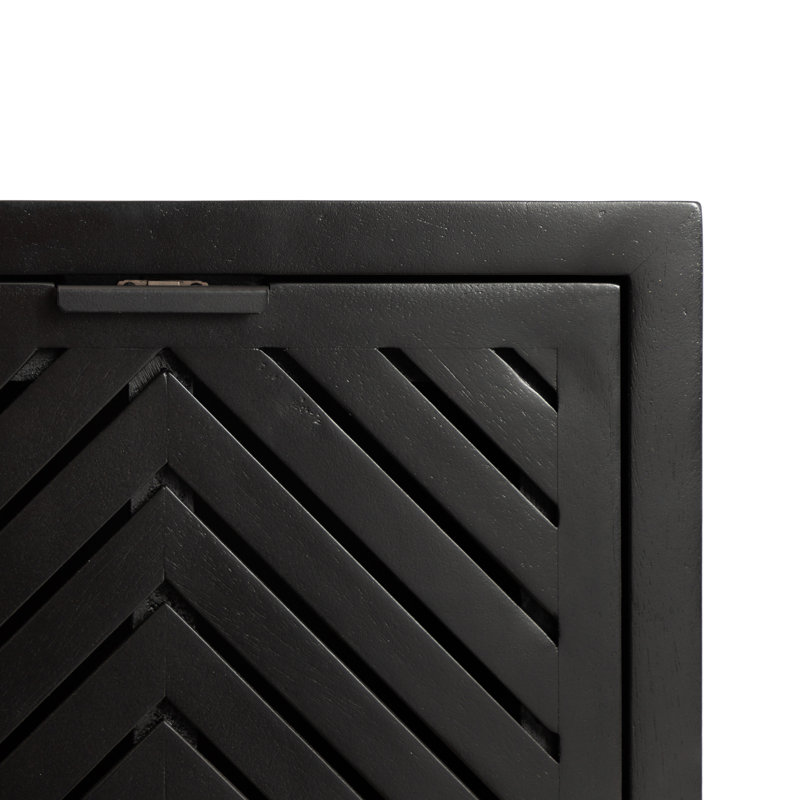 Wood Floating Side Table, Black