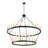 47 Inch Large Black Wagon Wheel Chandelier 2 Tier 56-lights Farmhouse Chandelier High Ceiling Chandelier