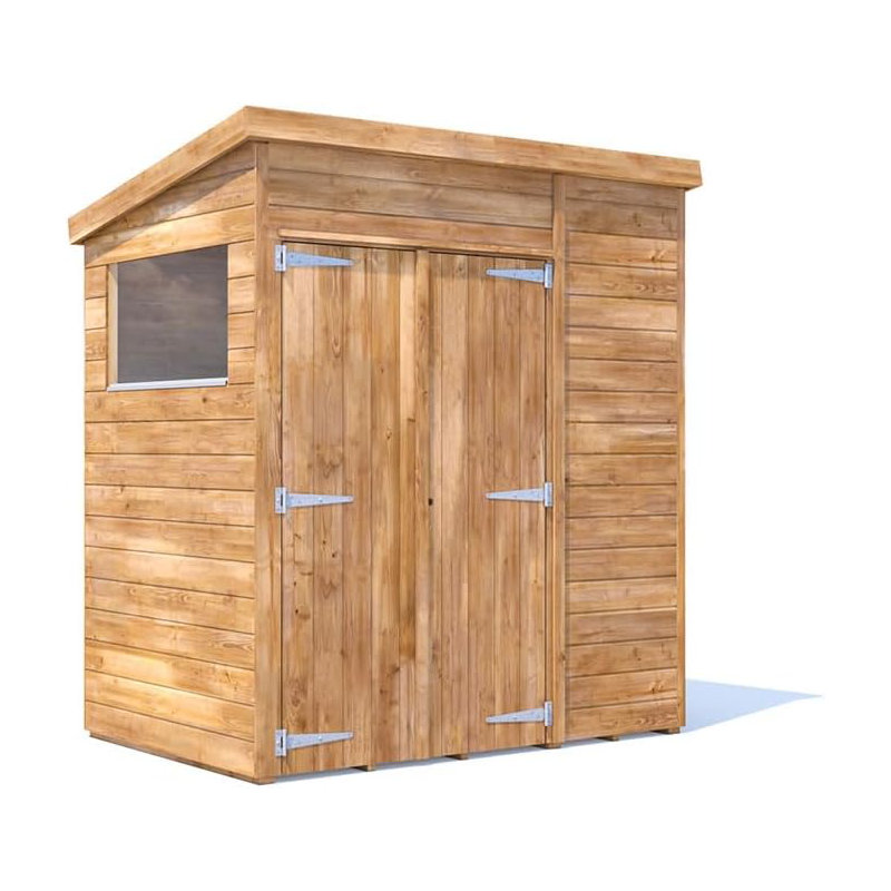 Dunster House Garden Shed 1.8 x 1.2m (6' x 4') 15mm Walls Outdoor Storage Window, Pent Roof & Window, Overlord Modular