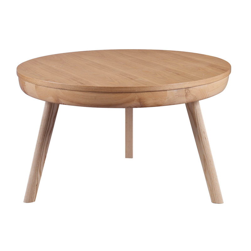 Yoakum Three Leg Coffee Table, Oak