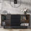 Vintage Loft Industrial Sideboard with Cabinet, Cupboard, and Drawers-132590619