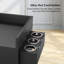 Wooden Salon Trolley With 2 Drawers And 1 Storage Cabinet In Black-122081731