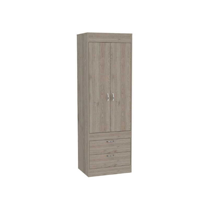 Armoire 2 tiroirs gris clair