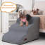 Escalier pour chien pour petits chiens pour canapé et fauteuil, escalier robuste à 3 marches pour petits chiens et chats, gris-1943073793