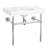The Renovators Supply Inc. 20'' White Ceramic Oval Console Sink,Wall Mount Bathroom Sink with Overflow
