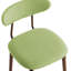 Ensemble en coton et lin avec chaises de salle à manger en bois à dossier incurvé (lot de 6)-113232888