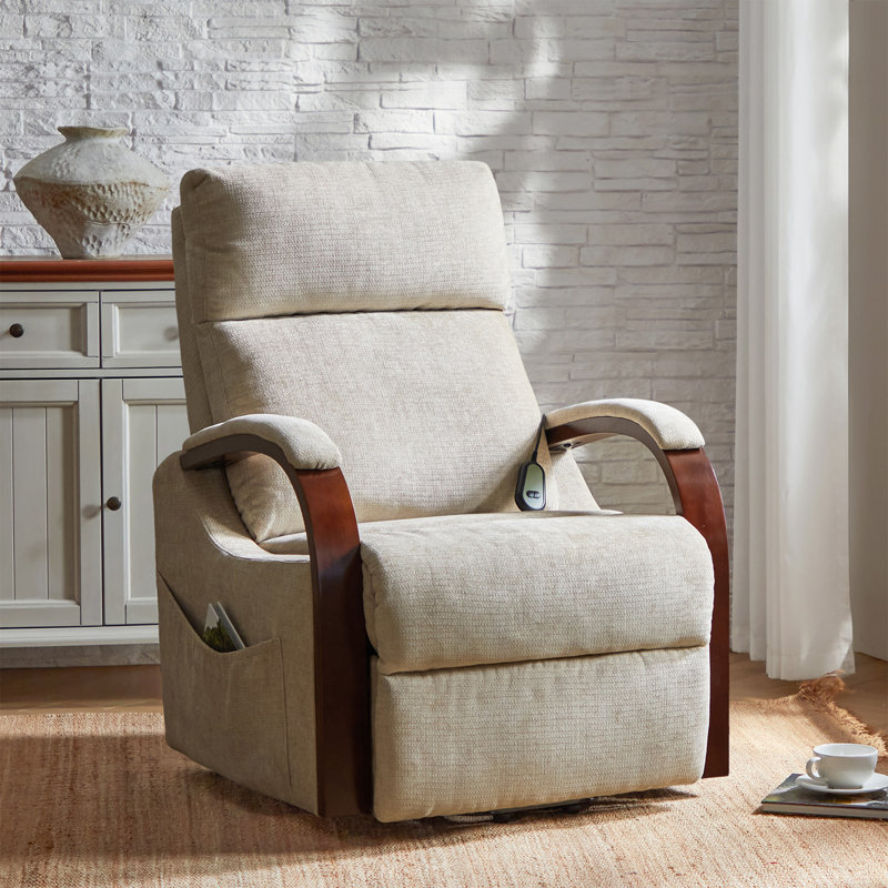 Fauteuil inclinable électrique lève-personne Ennice, Polyester crème