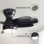 23 Inch Bedroom Ceiling Fan With 3 Abs Blades Remote Control Dc Motor Black With 18W Led Light