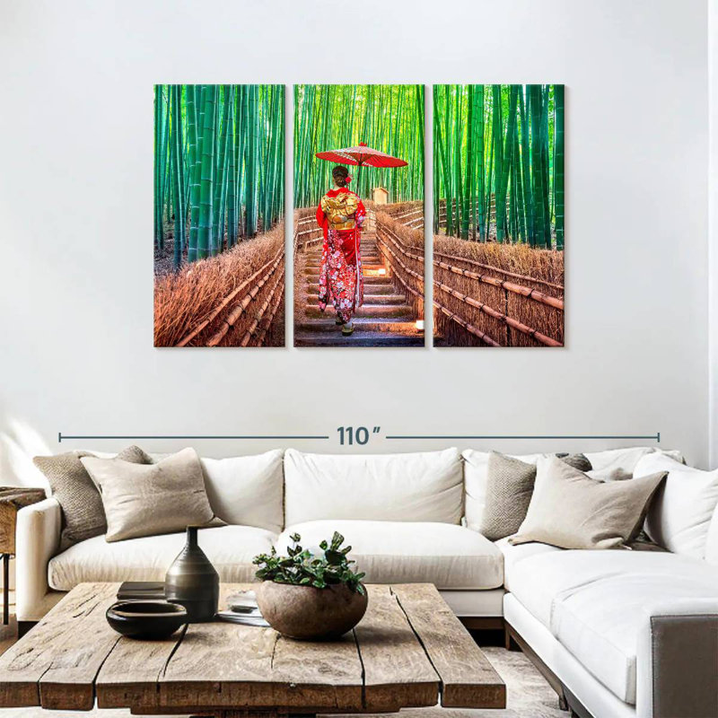 Alvord Bamboo Forest Geisha, 48" H x 74" W