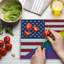 Multicolore drapeau américain de la grande planche à découper Ambesonne Pride