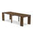 14 Pieces Extendable Dining Set Includes a Rectangle Dining Table, 1 Coffee Table and 12 Dark Gray Polyester fabric Dining Chairs, Antique Walnut-124197775
