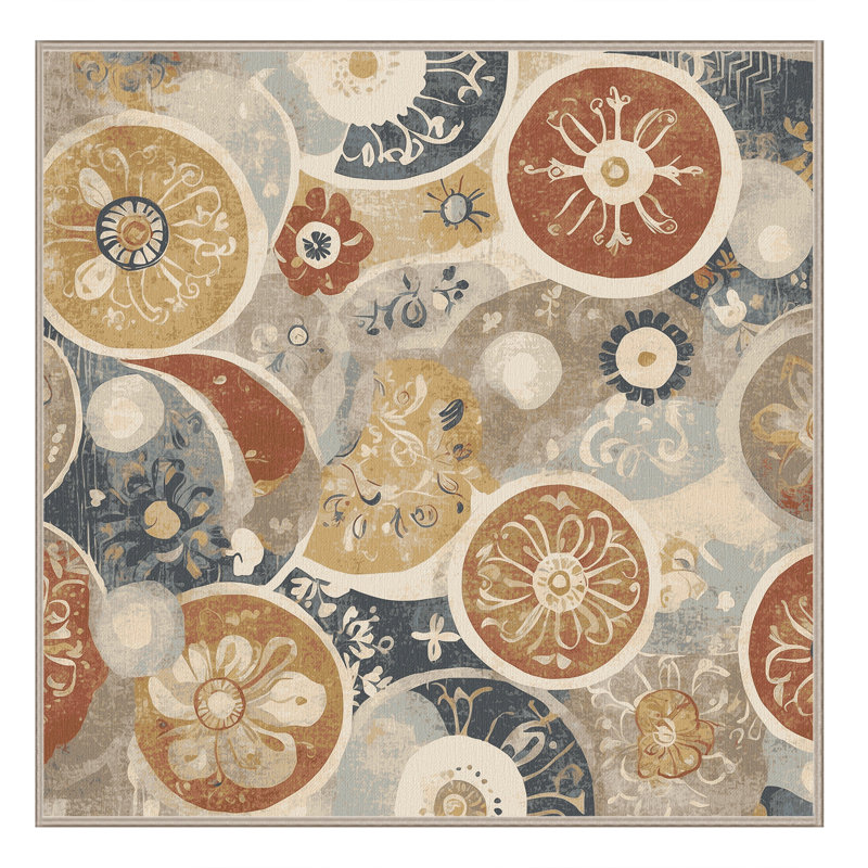 Snappy Beam Rug, Square 3'